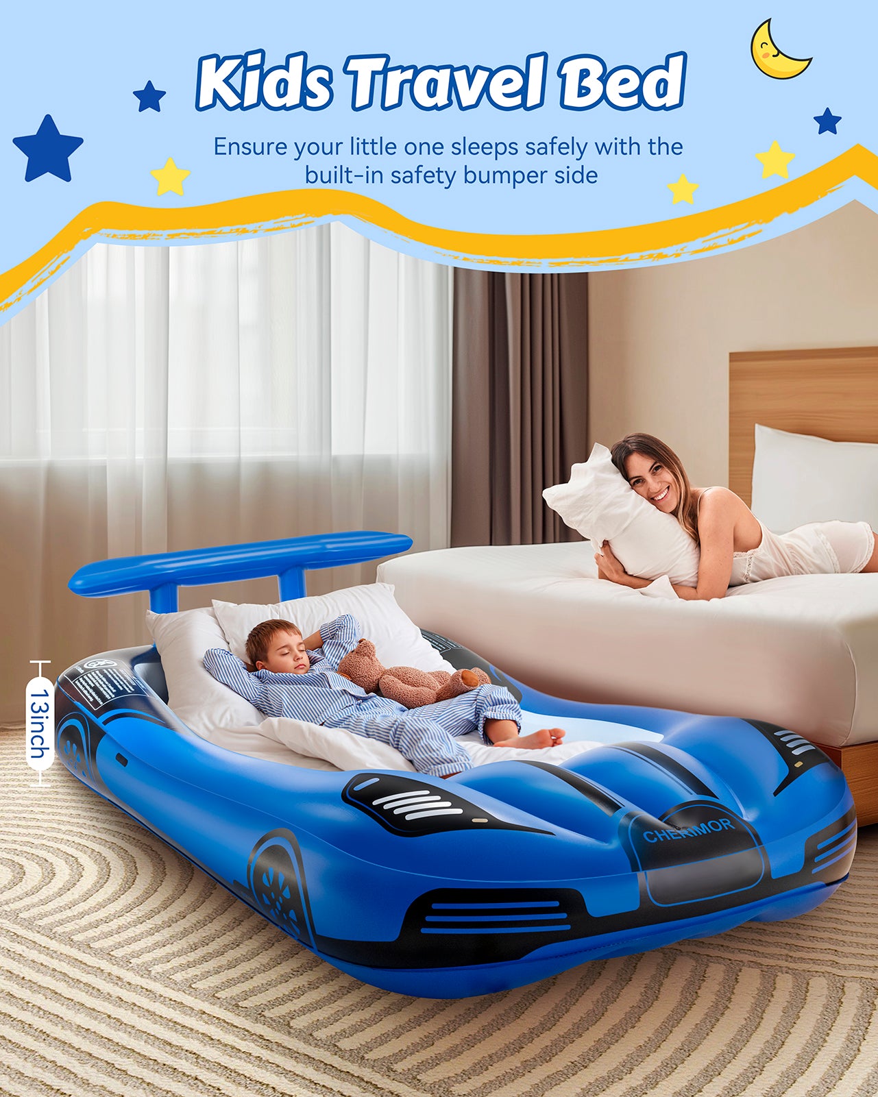 Inflatable Toddler Travel Bed Inflatable Racecar Toddler Travel